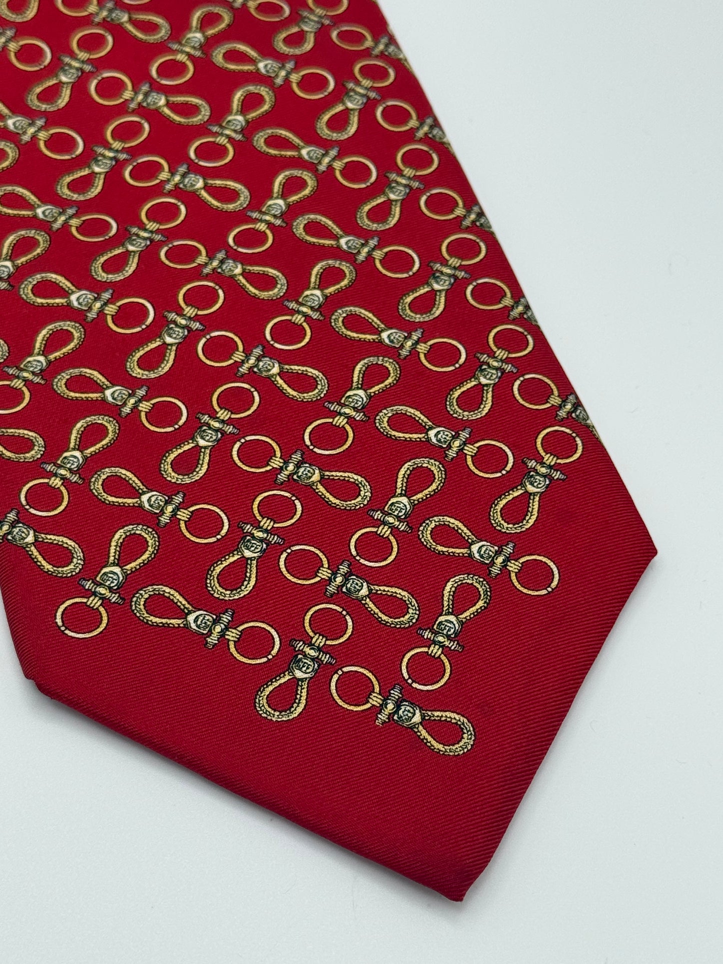 Burgundy twill silk tie