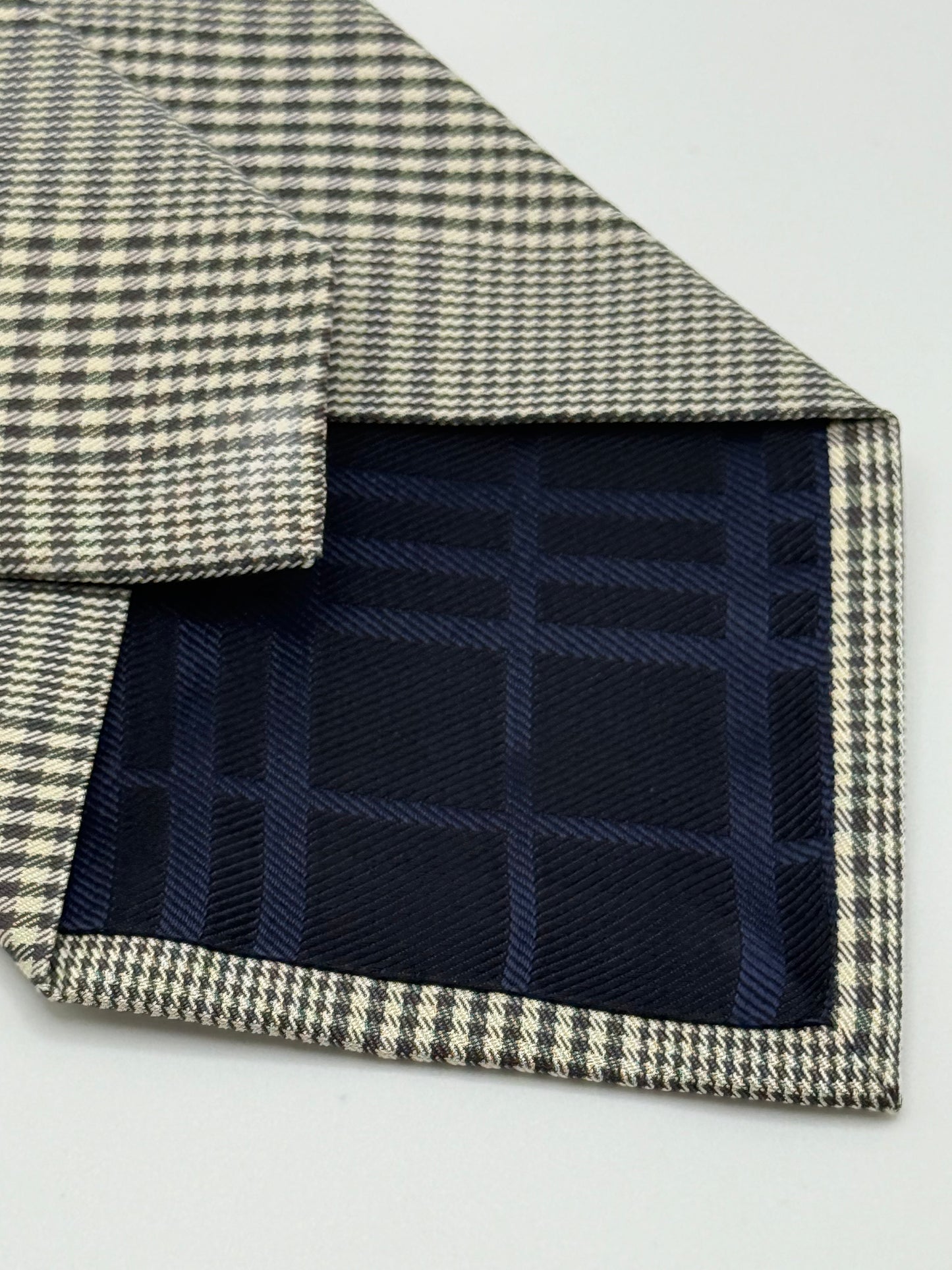 Check silk tie