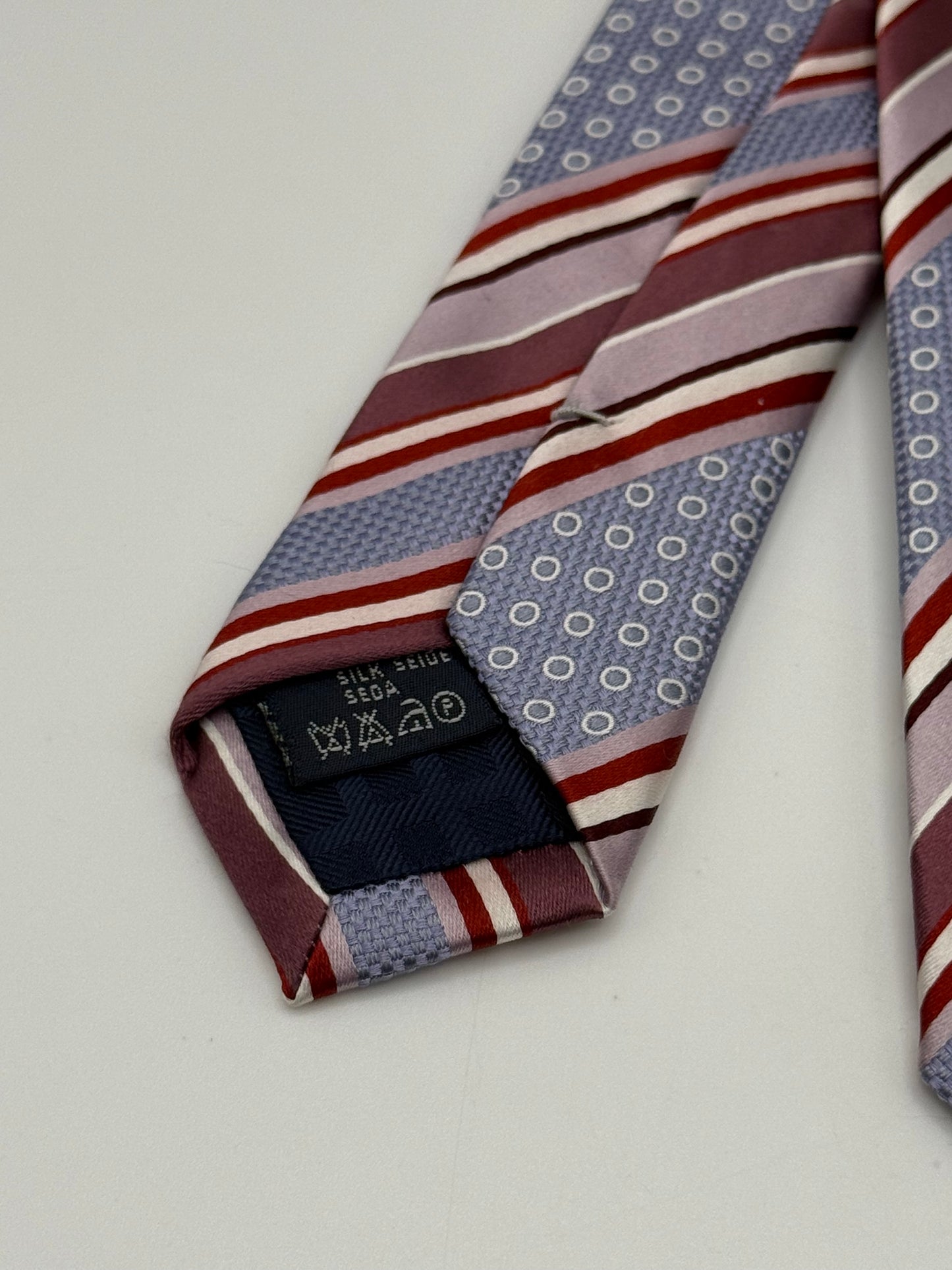 Blue jacquard silk tie