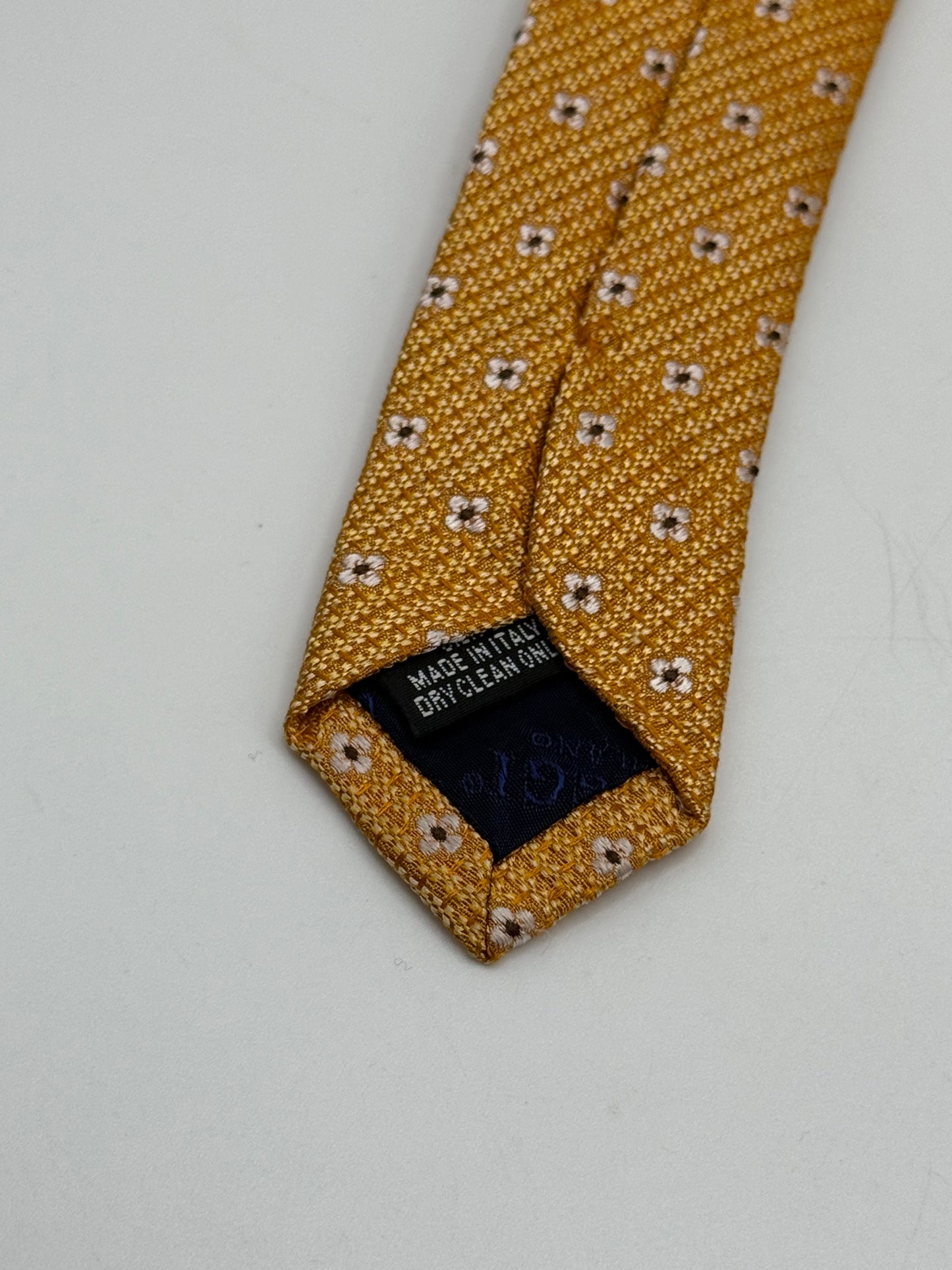 Light orange jacquard silk tie