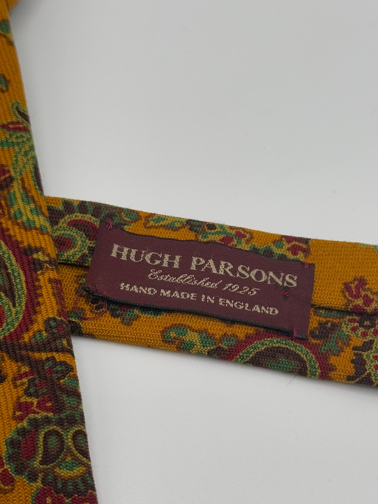 Yellow wool pasley tie