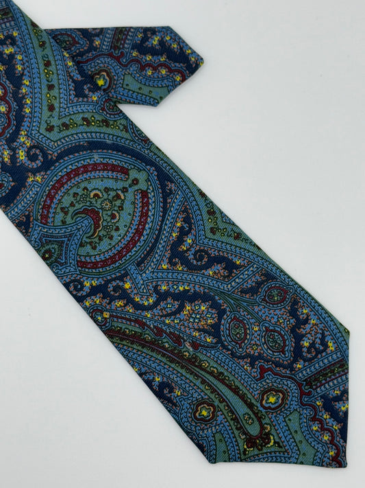 Cashmere pattern silk twill tie