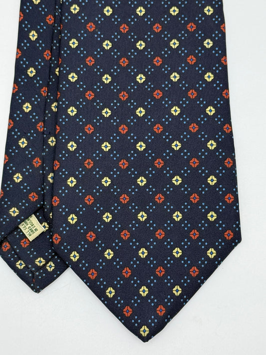 Dark blue twill silk tie