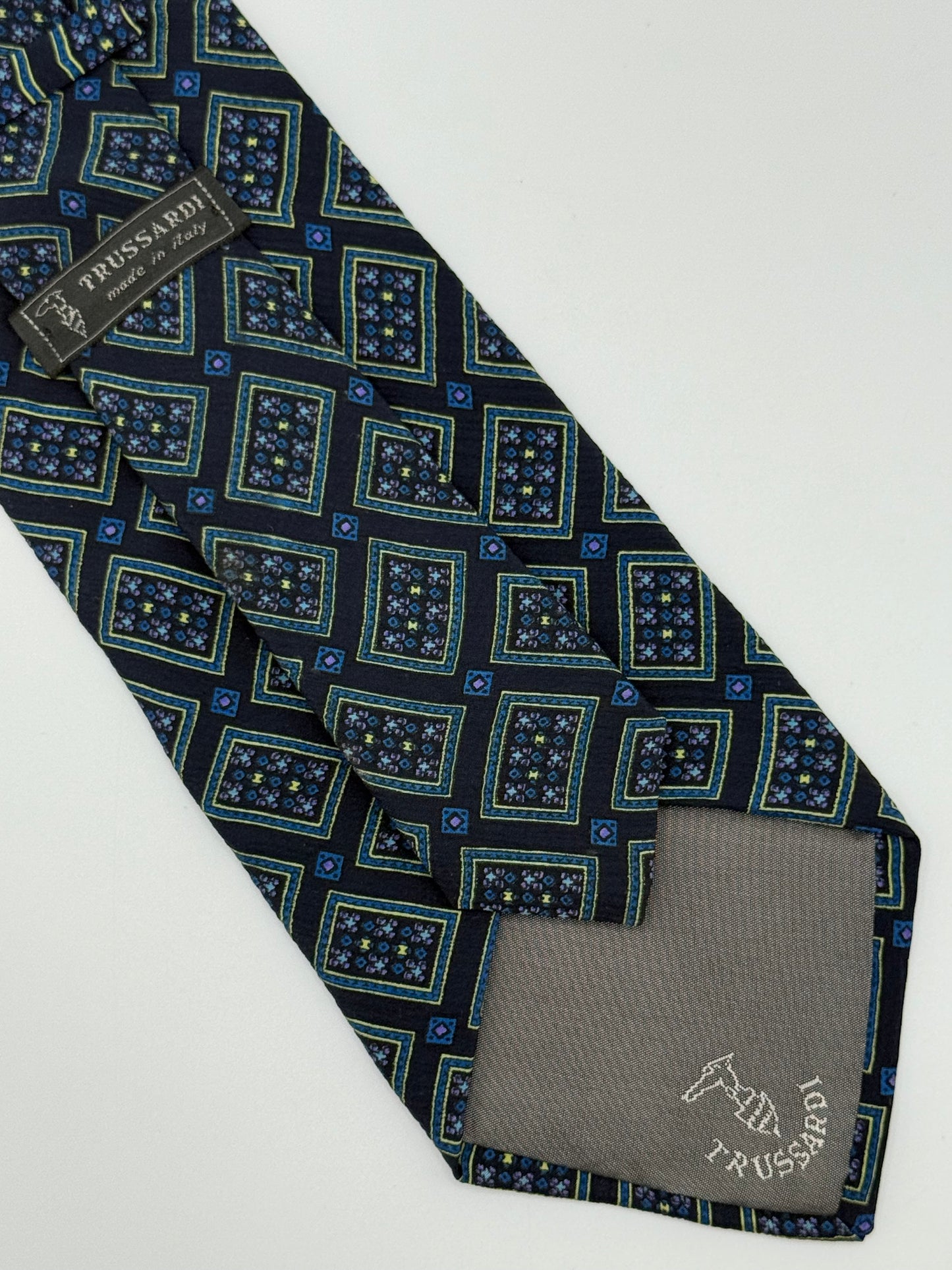 Dark blue silk tie