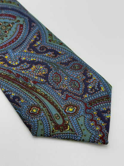 Cashmere pattern silk twill tie