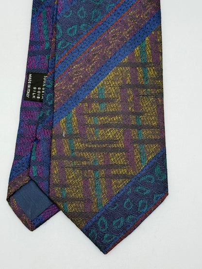 Multicolor silk tie