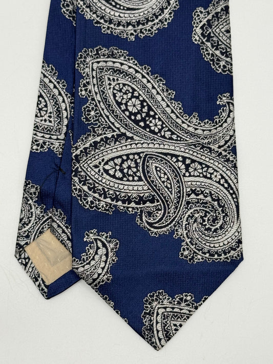 Blue paisley silk tie