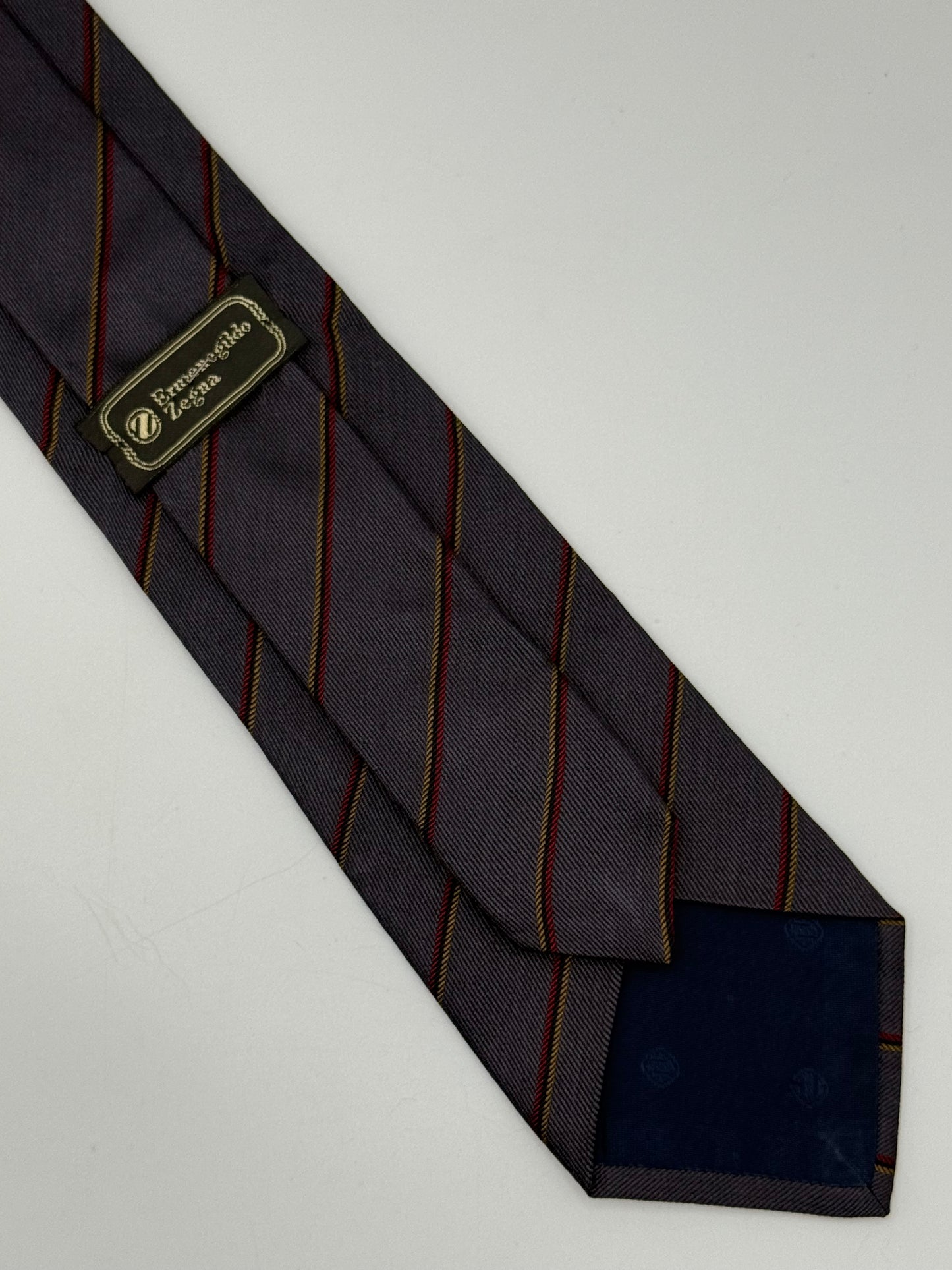 Grey silk tie