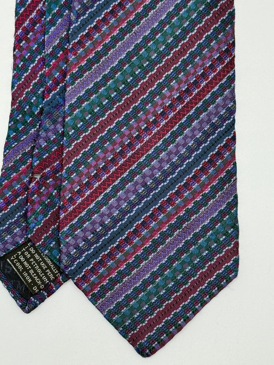 Multicor stripes jacquard silk tie