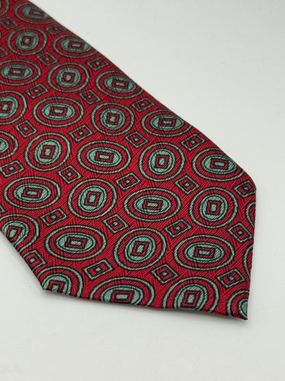 Burgundy satin silk tie