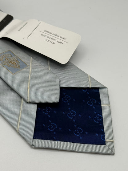 Light blue twill silk tie