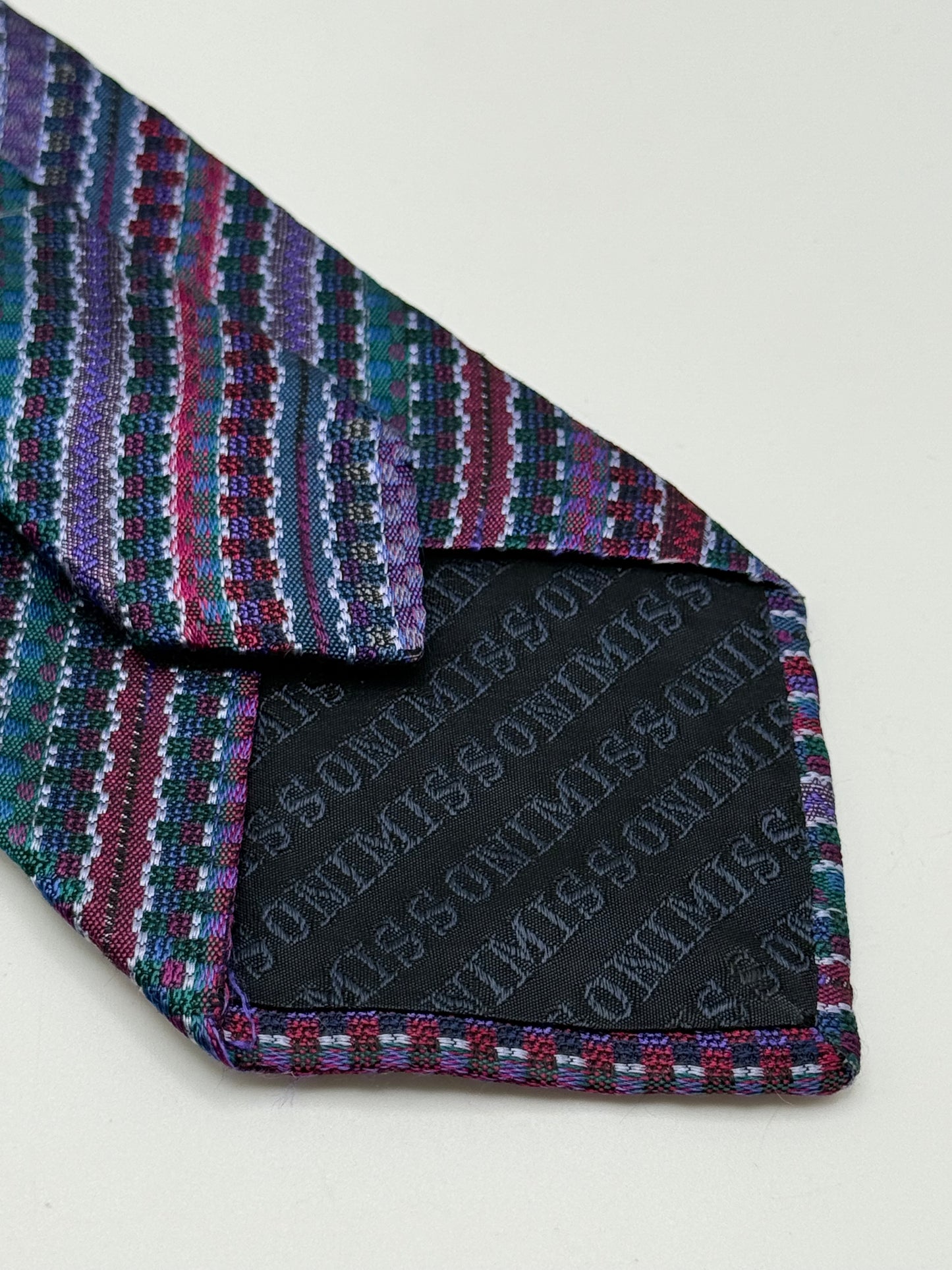 Multicor stripes jacquard silk tie