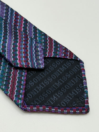 Multicor stripes jacquard silk tie