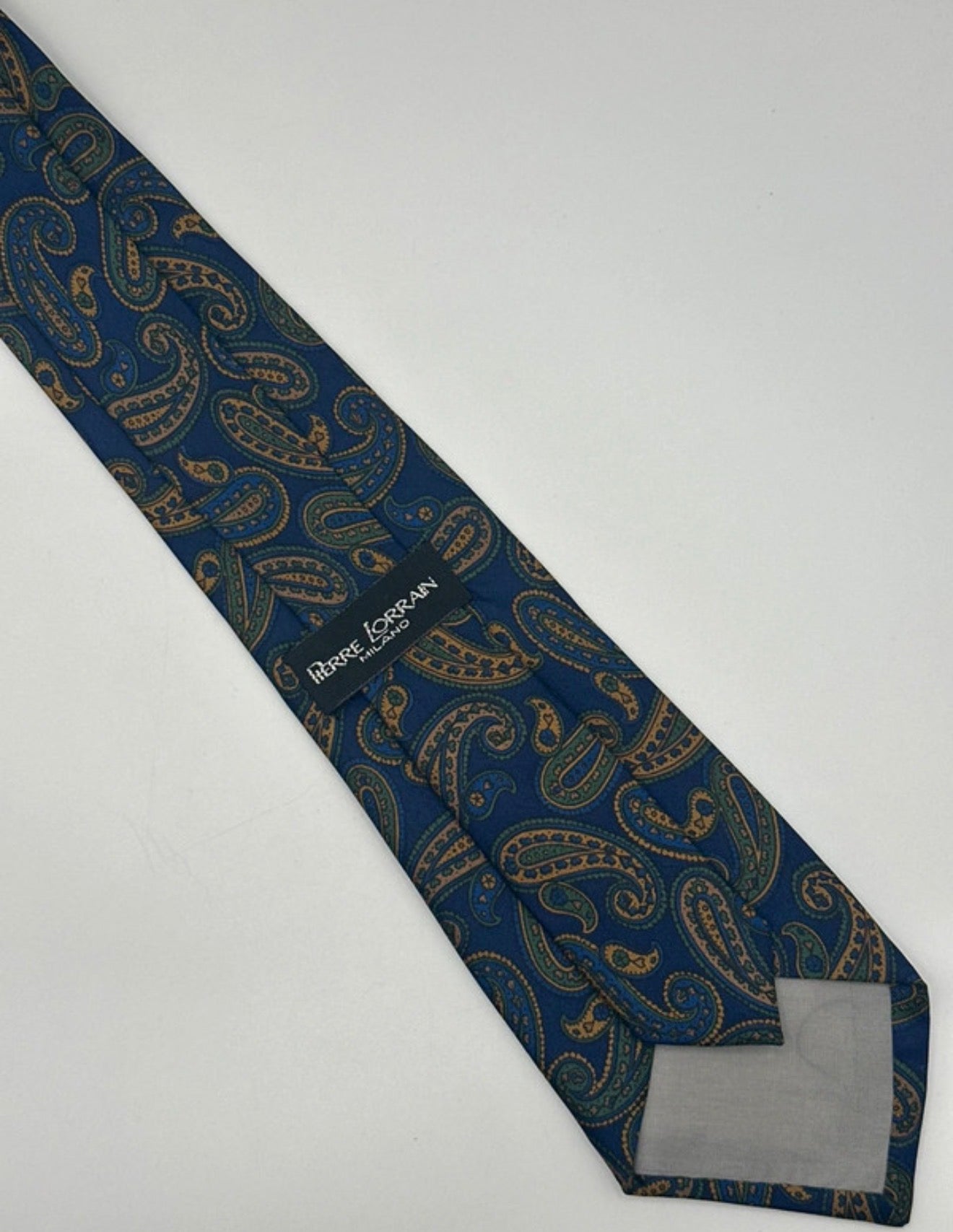Paisley blu silk tie