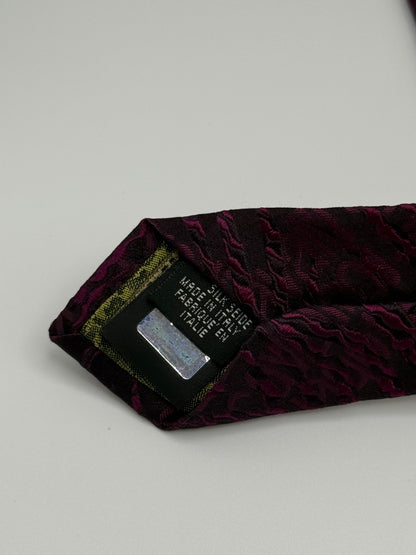Black jacquard silk tie