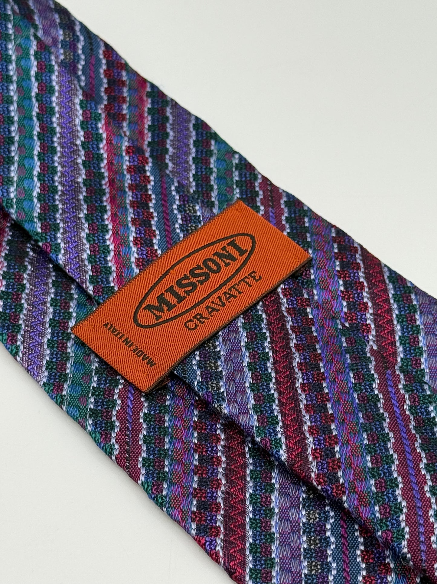 Multicor stripes jacquard silk tie