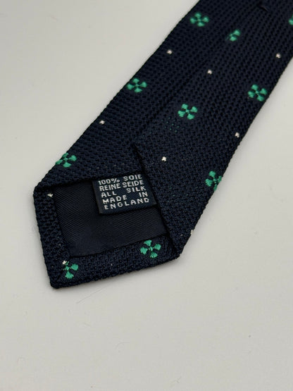 Dark blue silk tie