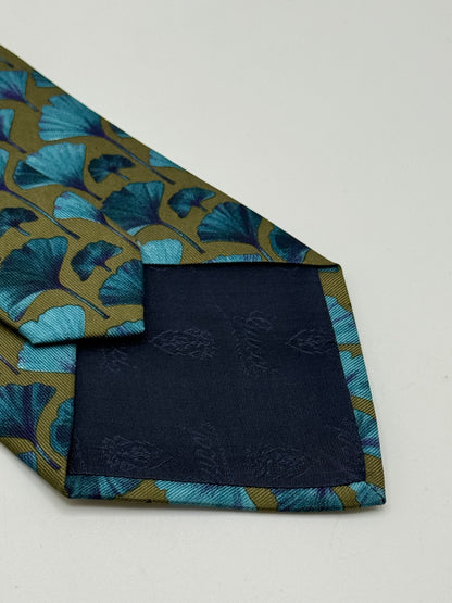 Cachi twill silk tie whit flowers pattern