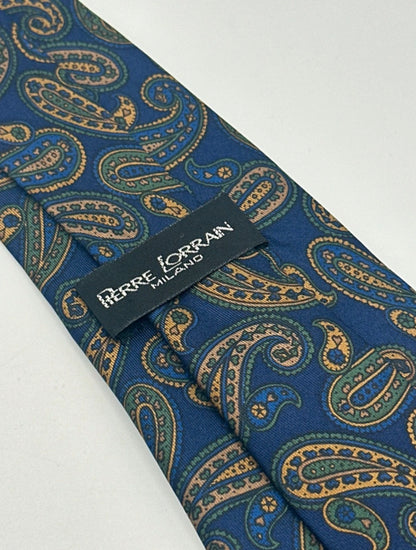 Paisley blu silk tie