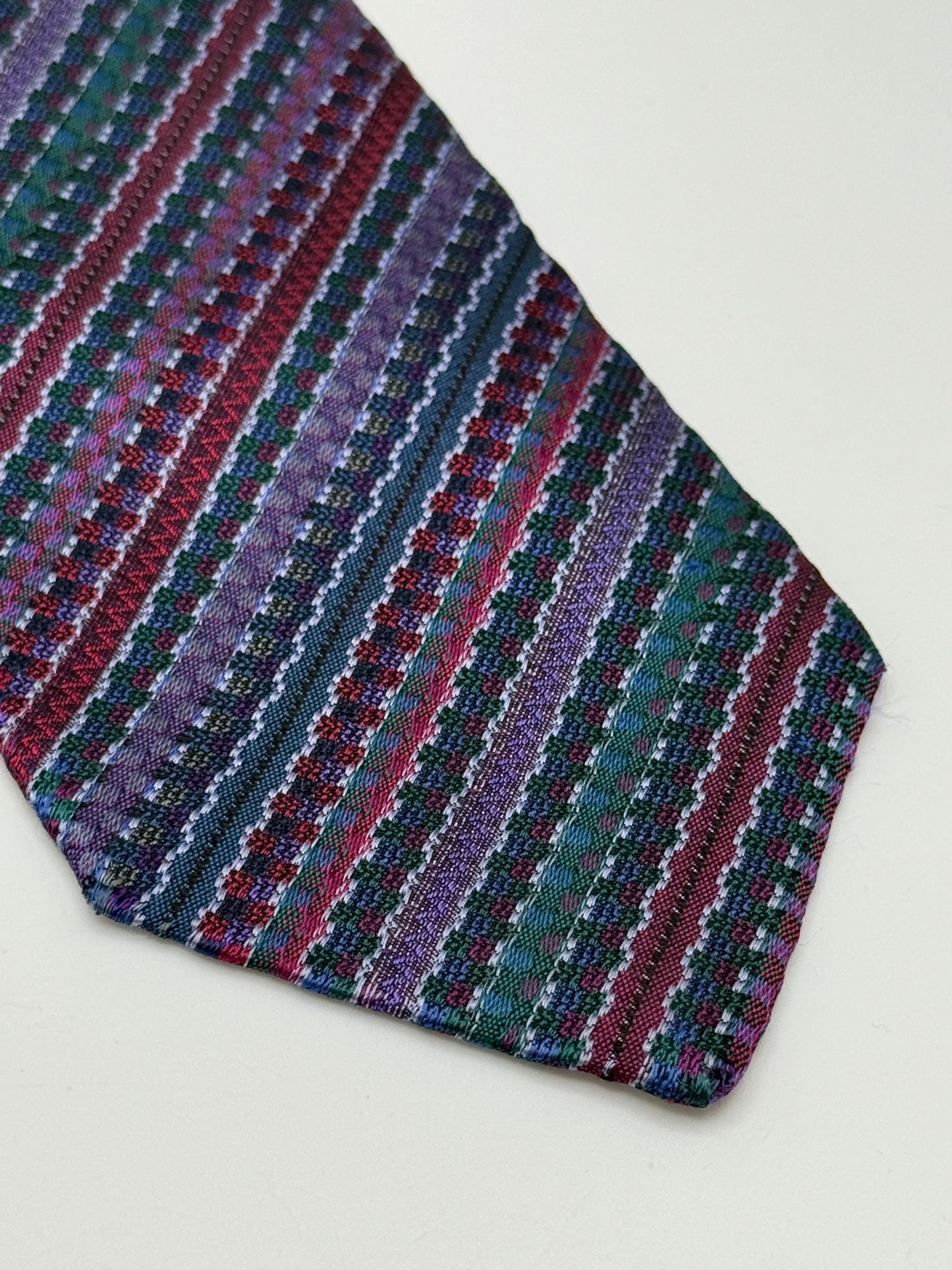 Multicor stripes jacquard silk tie