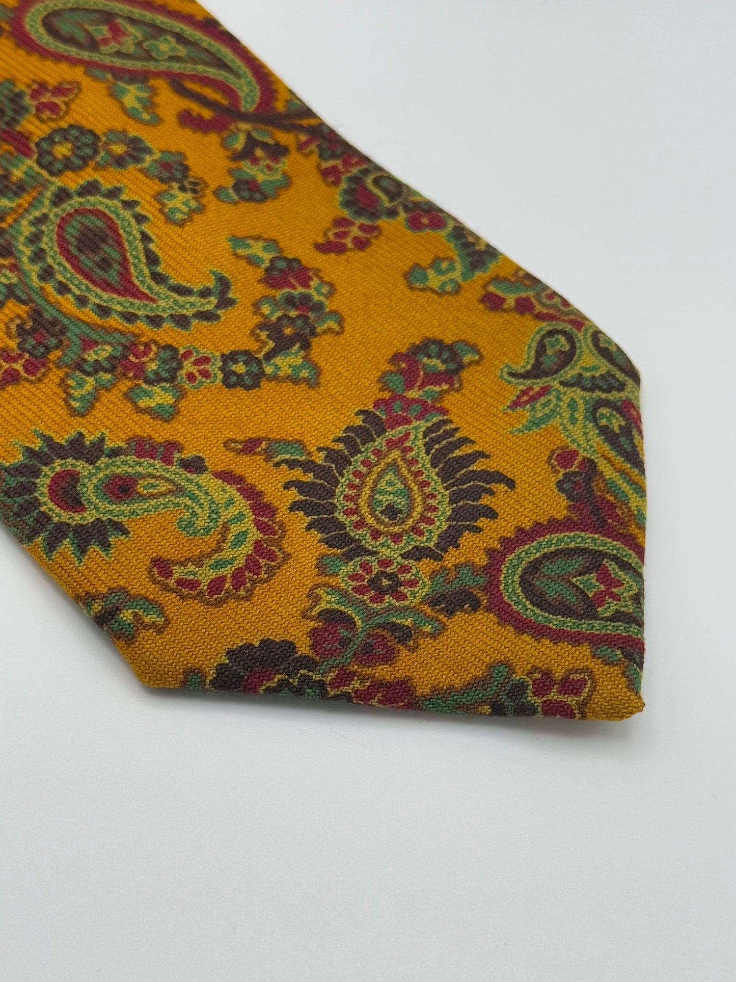 Yellow wool pasley tie