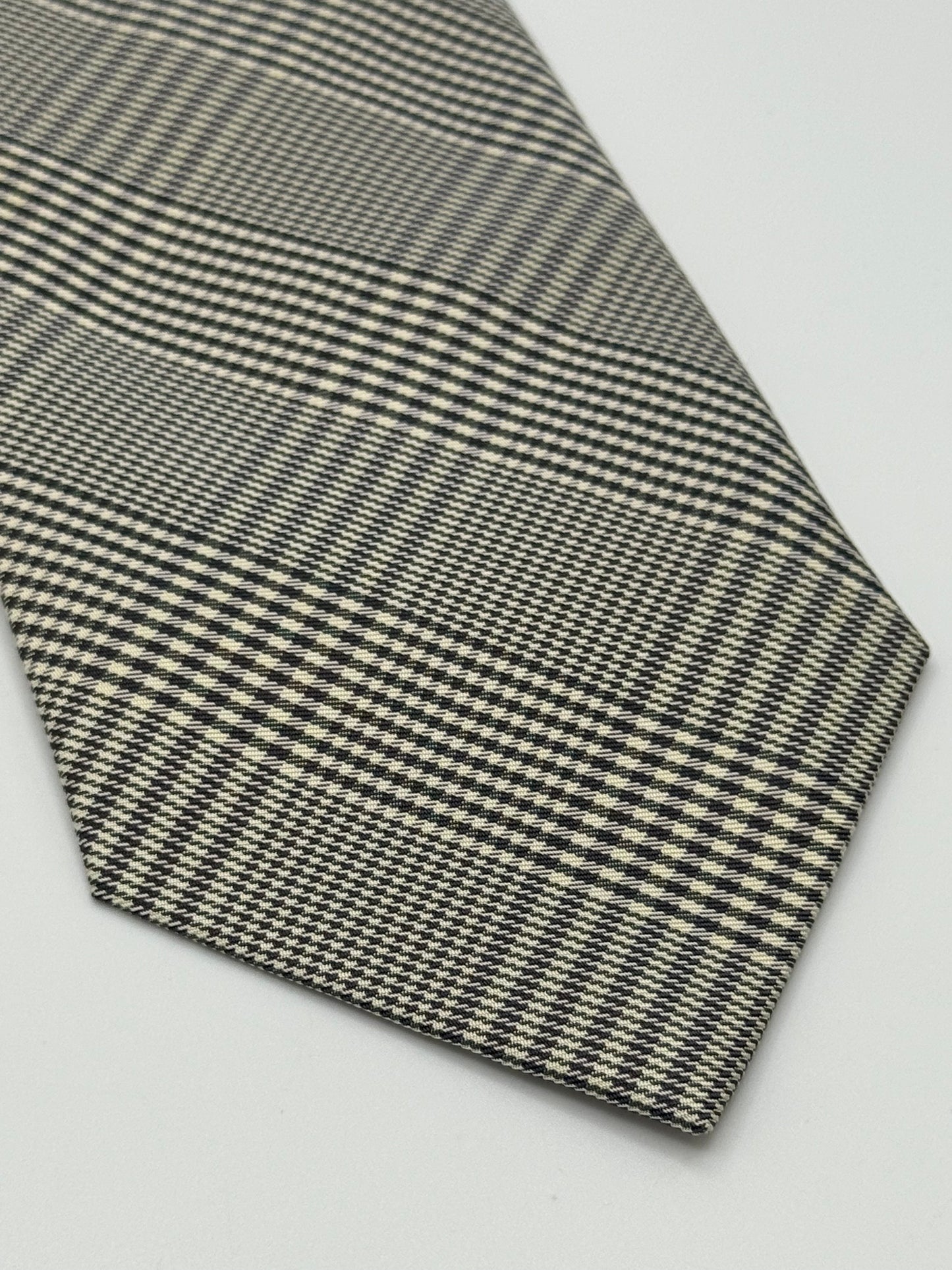 Check silk tie