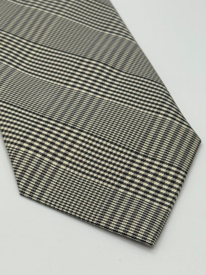 Check silk tie