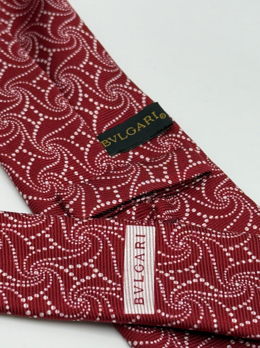 Red 7-Fold silk tie