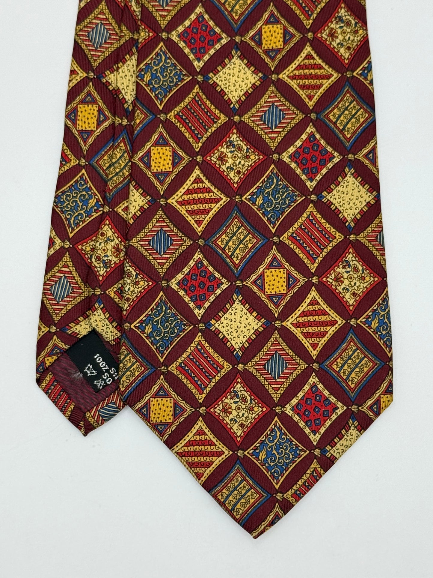 Burgundy twill silk tie