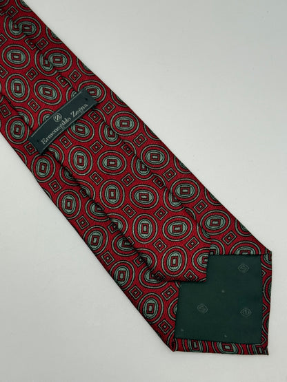 Burgundy satin silk tie