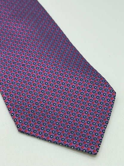 Dark puple polka-dot silk tie