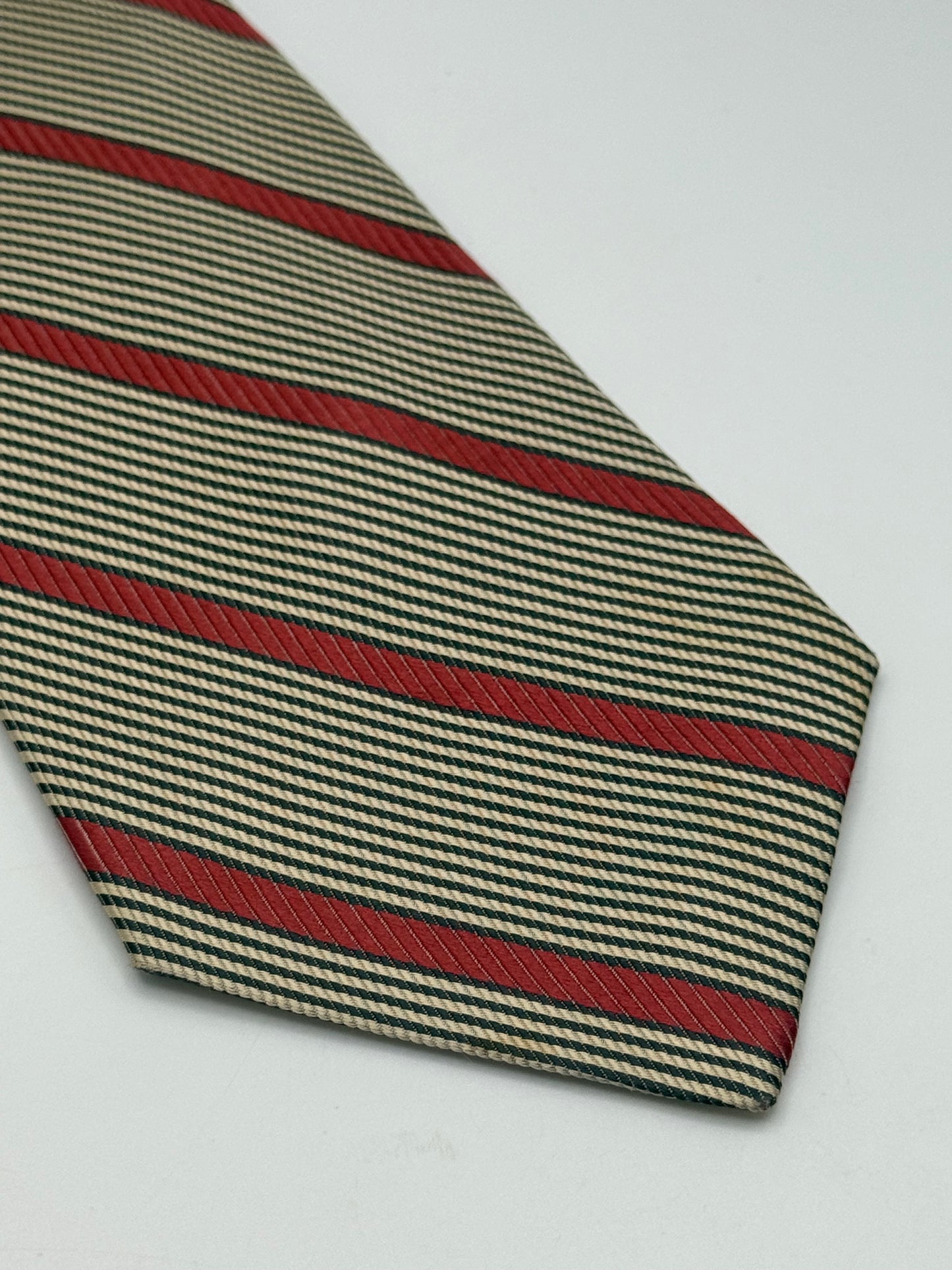 Jacquard silk tie whit stripes
