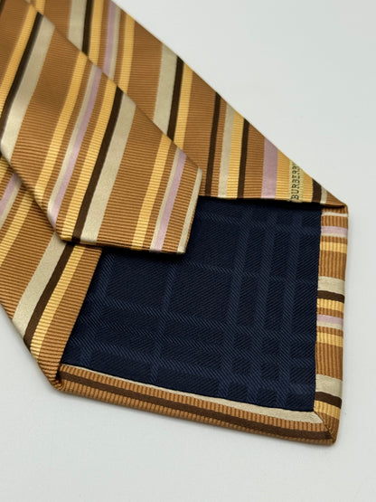 Multicolor stripes twill silk tie
