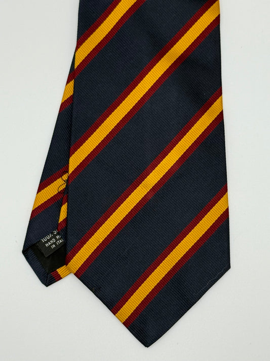 Black regimental silk twill tie
