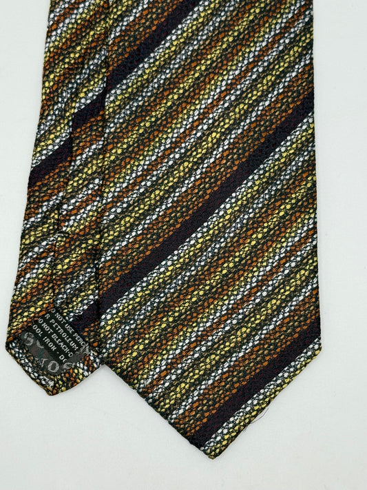 Multicolor stripes jacquard silk tie