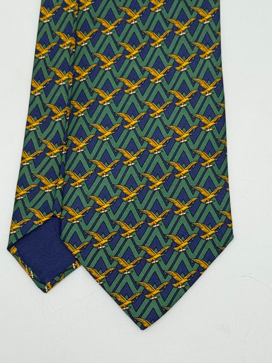 Dark blue twill silk tie limited edition