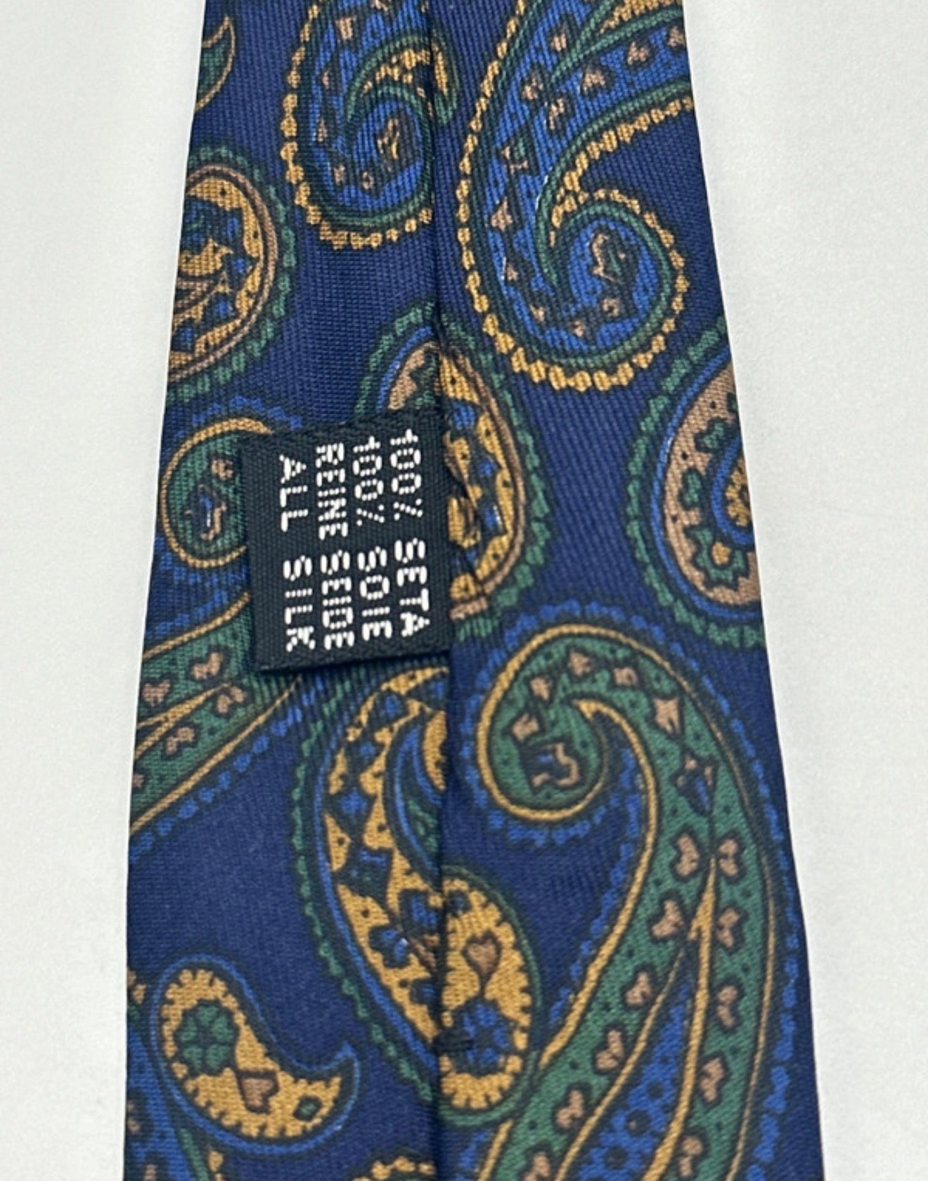 Paisley blu silk tie