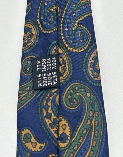 Paisley blu silk tie
