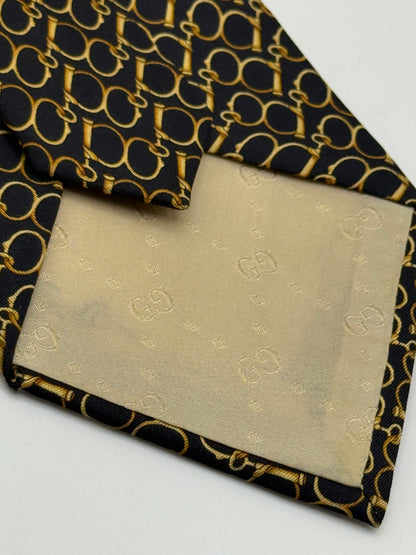Black silk tie
