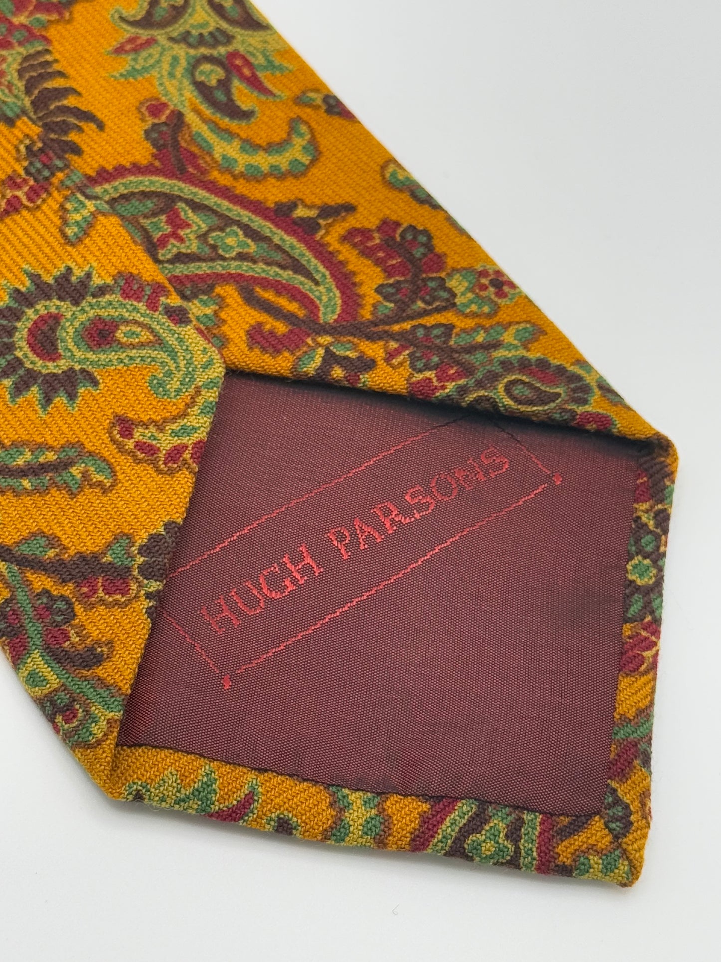 Yellow wool pasley tie