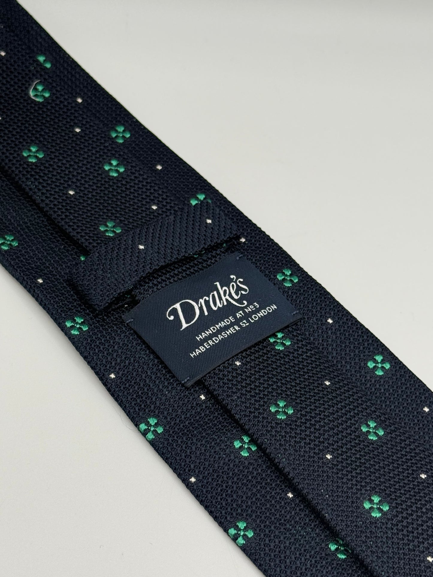 Dark blue silk tie
