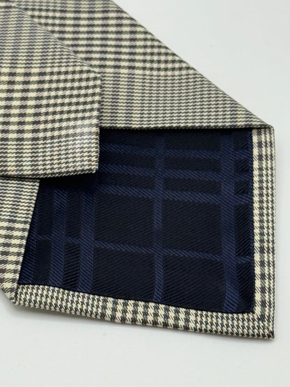 Check silk tie