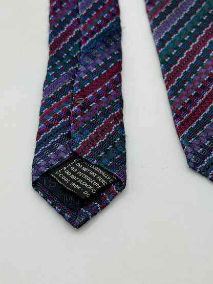 Multicor stripes jacquard silk tie