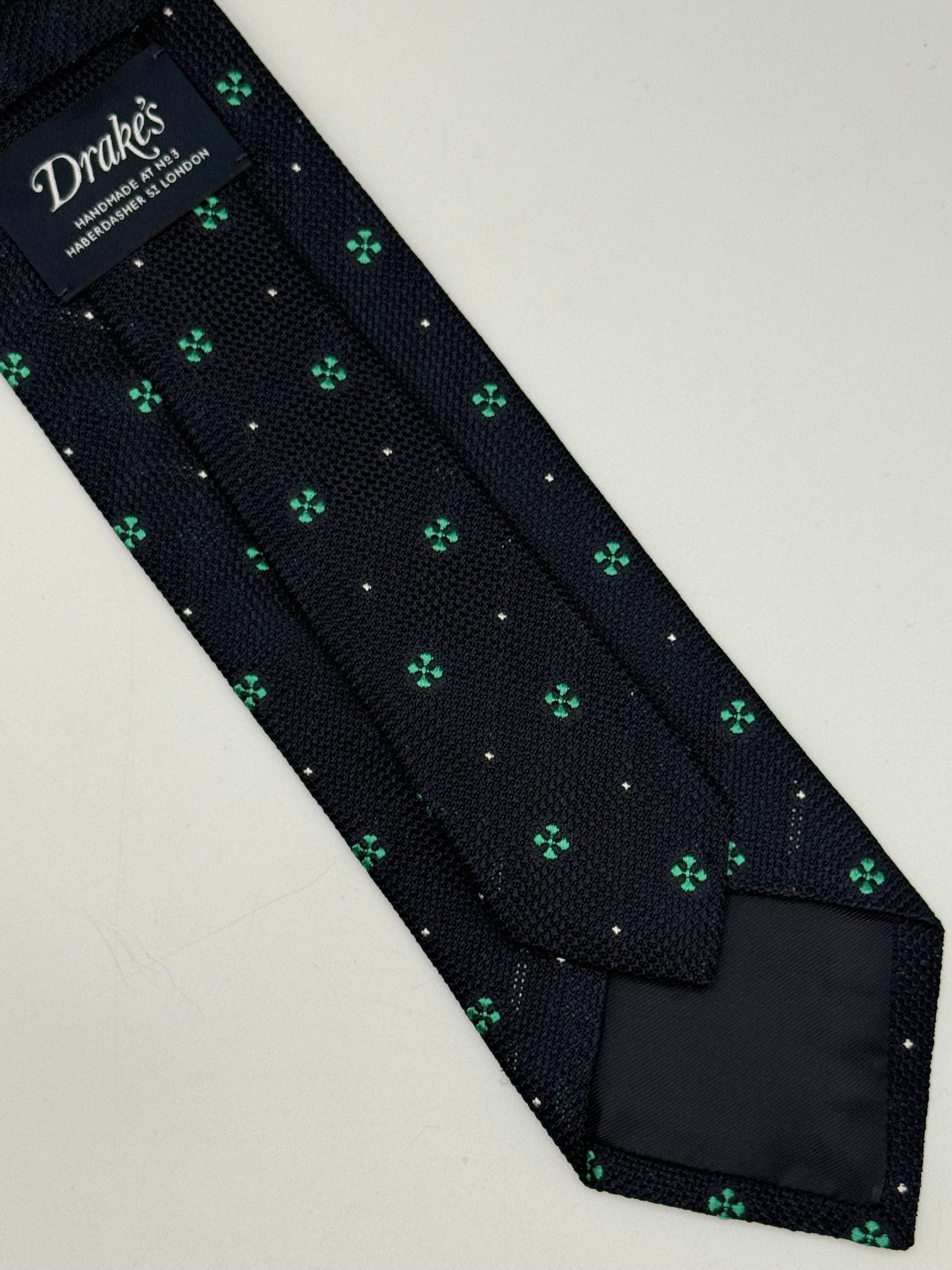 Dark blue silk tie