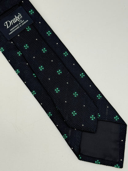 Dark blue silk tie