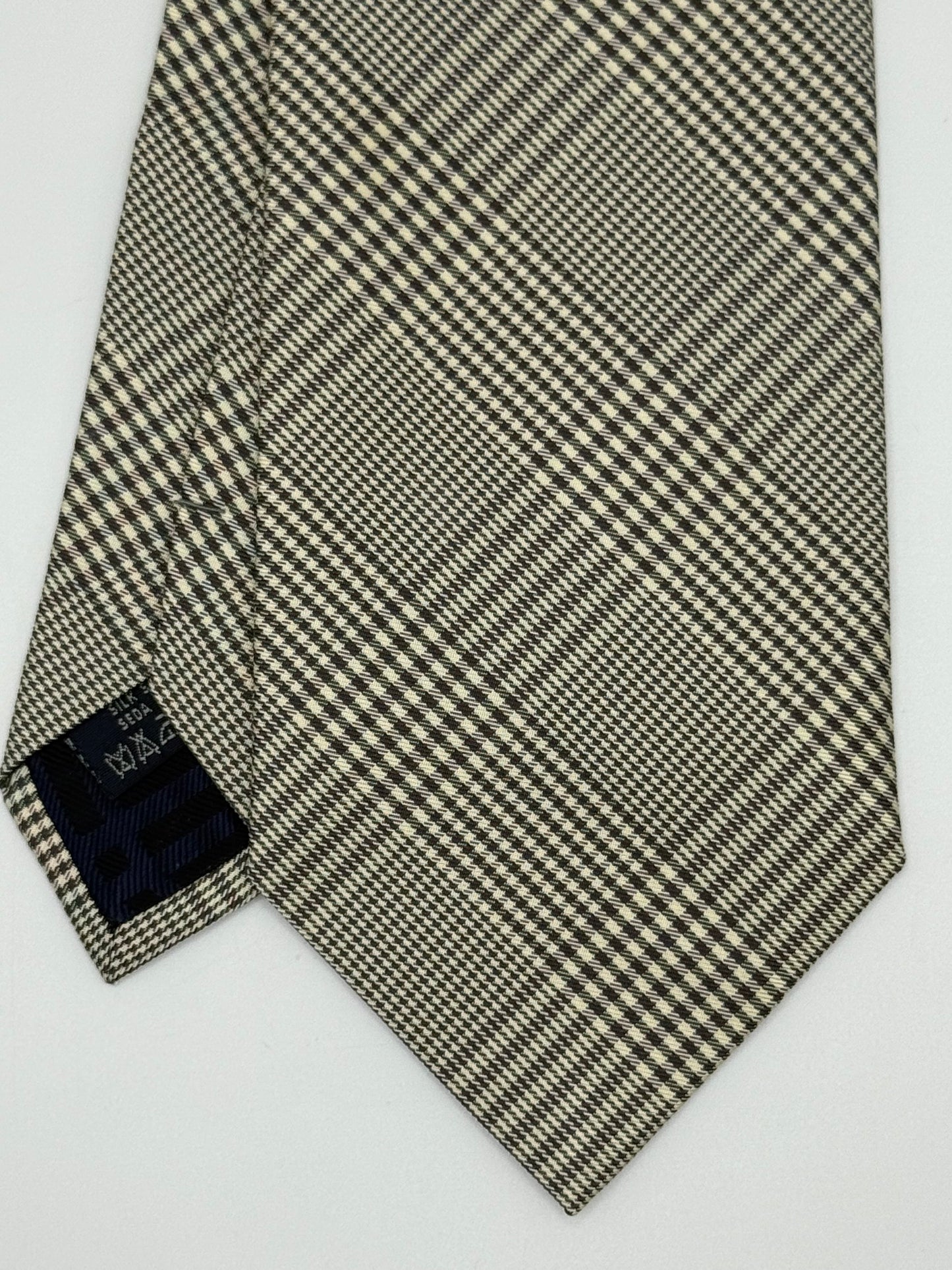 Check silk tie