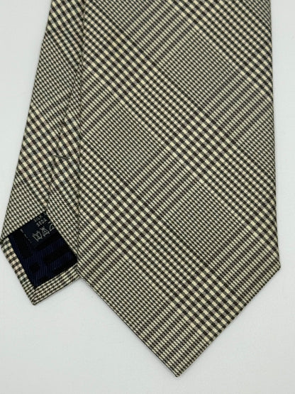 Check silk tie