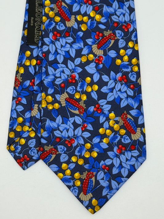 Dark blue twill silk tie