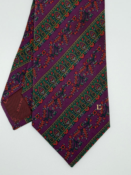 Small flower silk tie