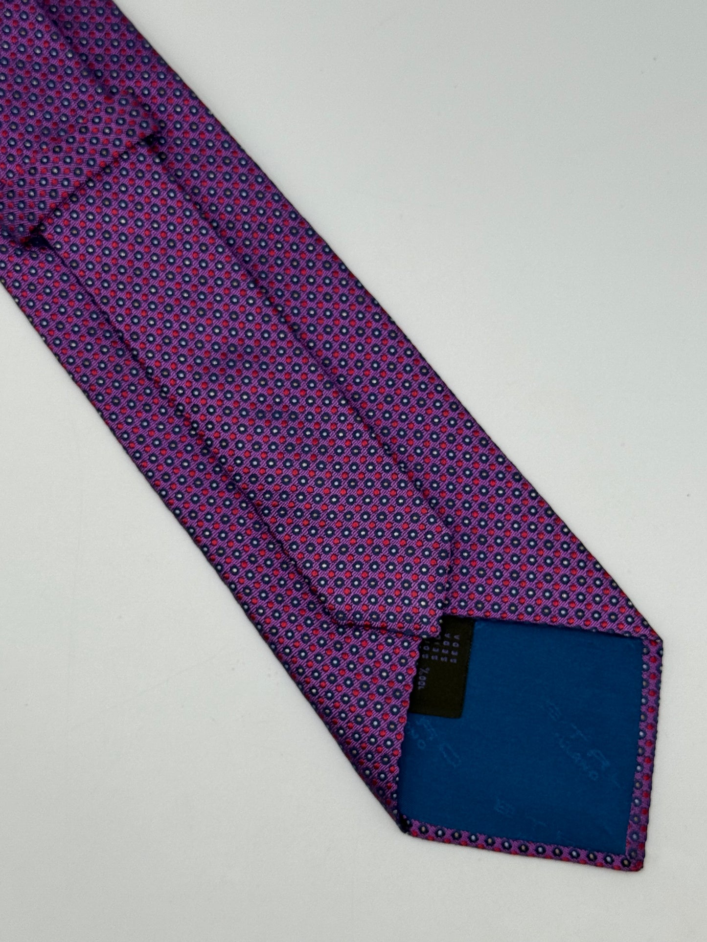 Dark puple polka-dot silk tie